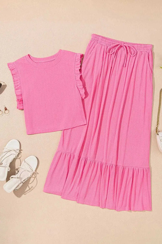 Two Piece Dresses Ruffle Grace Co-ord Skirt Set