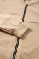 Two Piece Pant Sets Apricot Ensemble - Zip Jacket & Drawstring Pants
