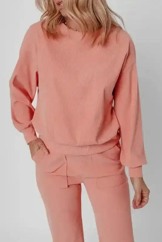 Two Piece Pant Sets Blossom CozyKnit Lounge Set