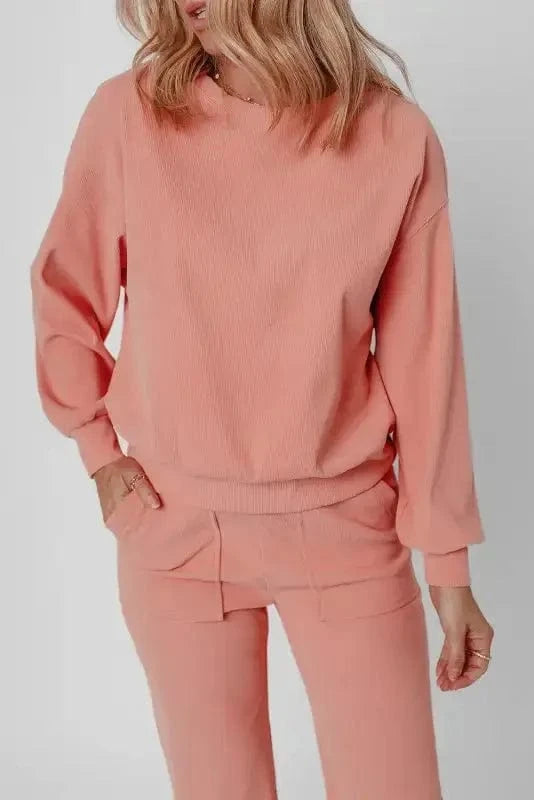 Two Piece Pant Sets Blossom CozyKnit Lounge Set