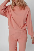 Two Piece Pant Sets Blossom CozyKnit Lounge Set