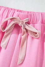 Two Piece Pant Sets Bonbon Chic Drawstring Lounge Set