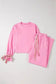 Two Piece Pant Sets Bonbon Chic Drawstring Lounge Set