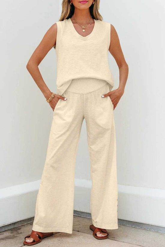Two Piece Pant Sets Breezy Chic Pants Set