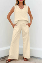Two Piece Pant Sets Breezy Chic Pants Set
