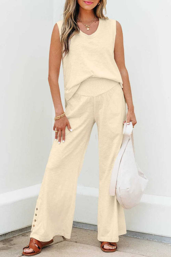 Two Piece Pant Sets Breezy Chic Pants Set