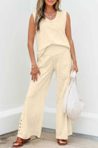 Two Piece Pant Sets Breezy Chic Pants Set