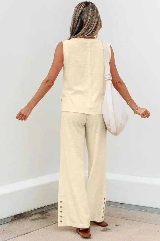 Two Piece Pant Sets Breezy Chic Pants Set