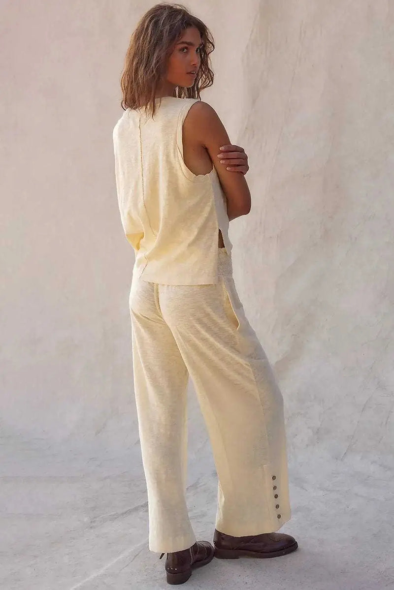 Two Piece Pant Sets Breezy Chic Pants Set