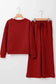 Two Piece Pant Sets Casual Comfort: Ultra Loose 2-Piece Textured Ensemble