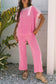 Two Piece Pant Sets Casual Luxe Corded Co-ord