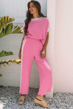 Two Piece Pant Sets Casual Luxe Corded Co-ord