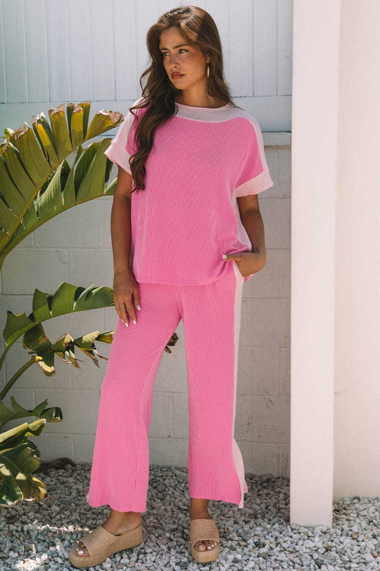 Two Piece Pant Sets Casual Luxe Corded Co-ord