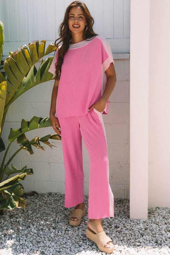 Two Piece Pant Sets Casual Luxe Corded Co-ord