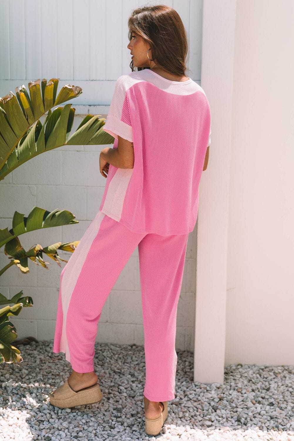 Two Piece Pant Sets Casual Luxe Corded Co-ord