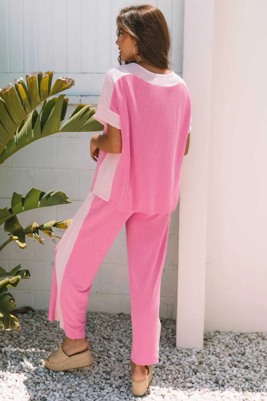 Two Piece Pant Sets Casual Luxe Corded Co-ord