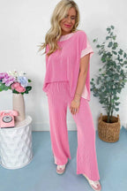 Two Piece Pant Sets Casual Luxe Corded Co-ord