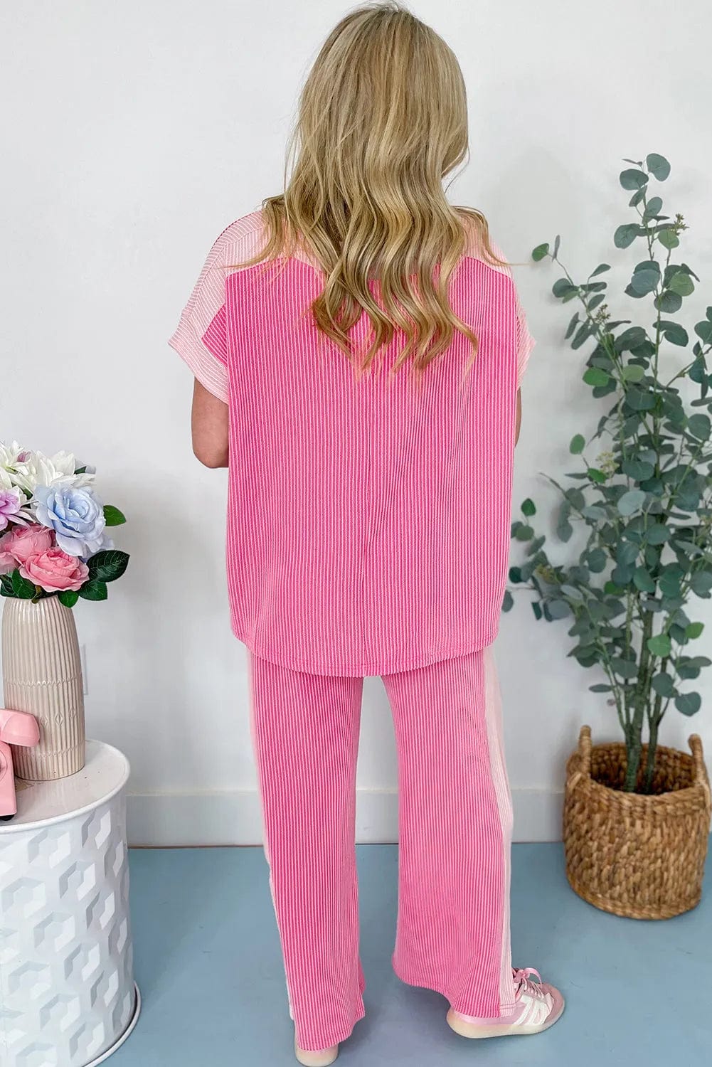 Two Piece Pant Sets Casual Luxe Corded Co-ord
