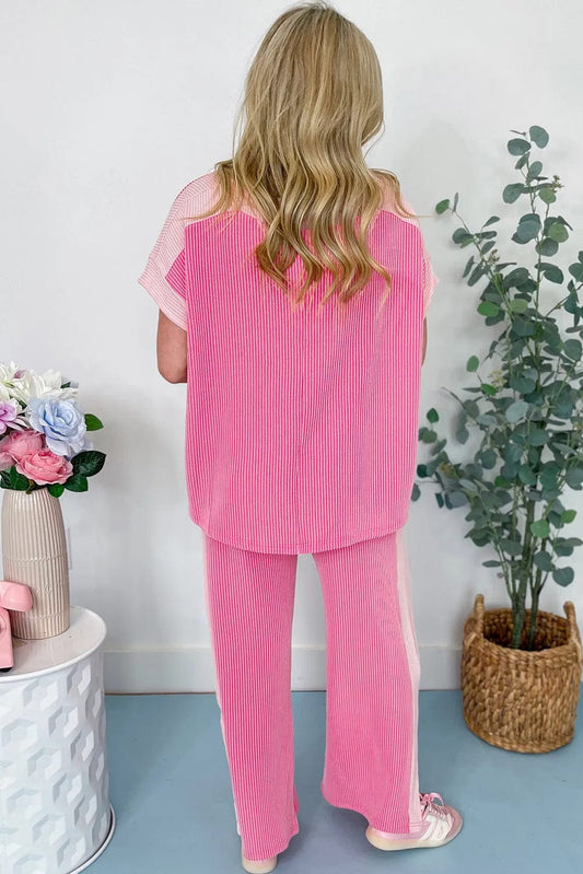 Two Piece Pant Sets Casual Luxe Corded Co-ord