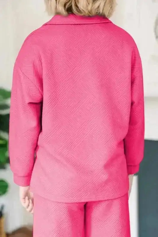 Two Piece Pant Sets Chic Bonbon Textured Ensemble