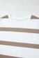 Two Piece Pant Sets Chic Stripes Beige Loungewear Set
