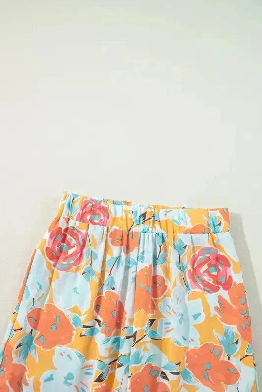 Two Piece Pant Sets Floral Fiesta Top and Pants