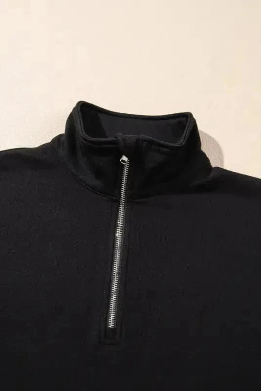 Two Piece Pant Sets Sleek Noir Zipper Ensemble