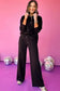 Two Piece Pant Sets Sleek Noir Zipper Ensemble