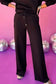Two Piece Pant Sets Sleek Noir Zipper Ensemble
