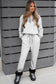 Two Piece Pant Sets UrbanEase Light Grey Lounge Set