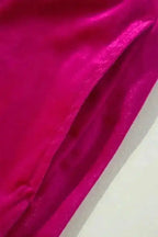 Two Piece Pant Sets Velvet Rose Ruffle - Chic Red Two-Piece Set