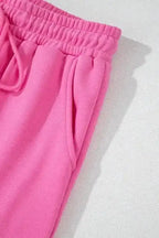 Two Piece Pant Sets Vivid Pink Zip & Tie Tracksuit Set