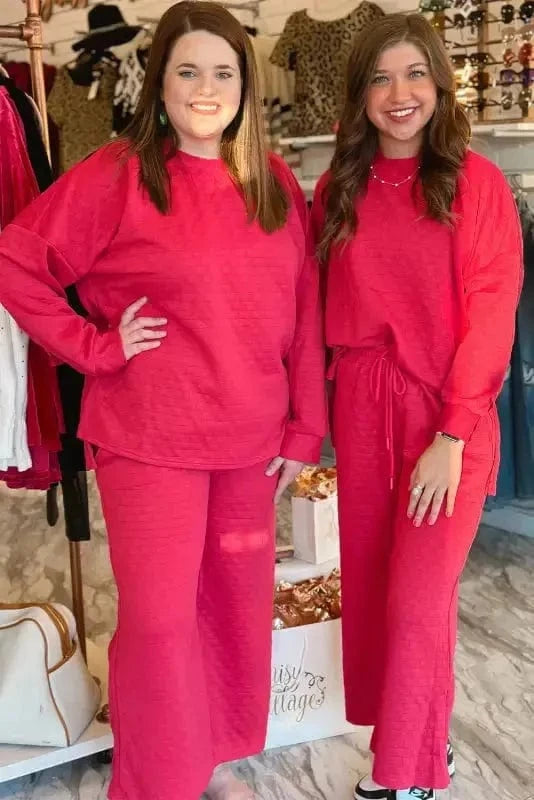 Two Piece Pants Sets Checkered Charm Co-ord Set