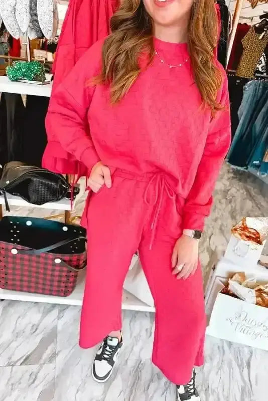 Two Piece Pants Sets Checkered Charm Co-ord Set