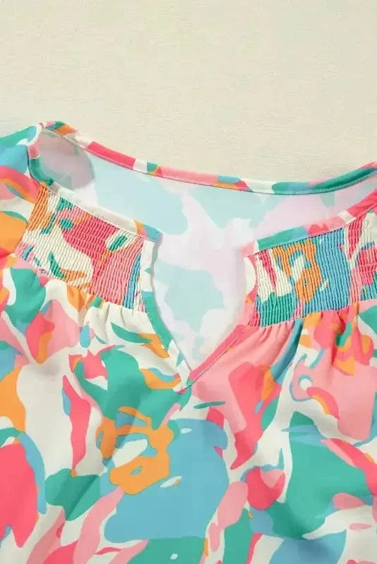 Two Piece Pants Sets Floral Top and Pants Co-ord Set