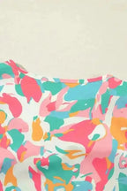 Two Piece Pants Sets Floral Top and Pants Co-ord Set