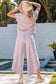 Two Piece Pants Sets Funky Stripes Wide Leg Pants Set