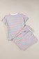 Two Piece Pants Sets Funky Stripes Wide Leg Pants Set