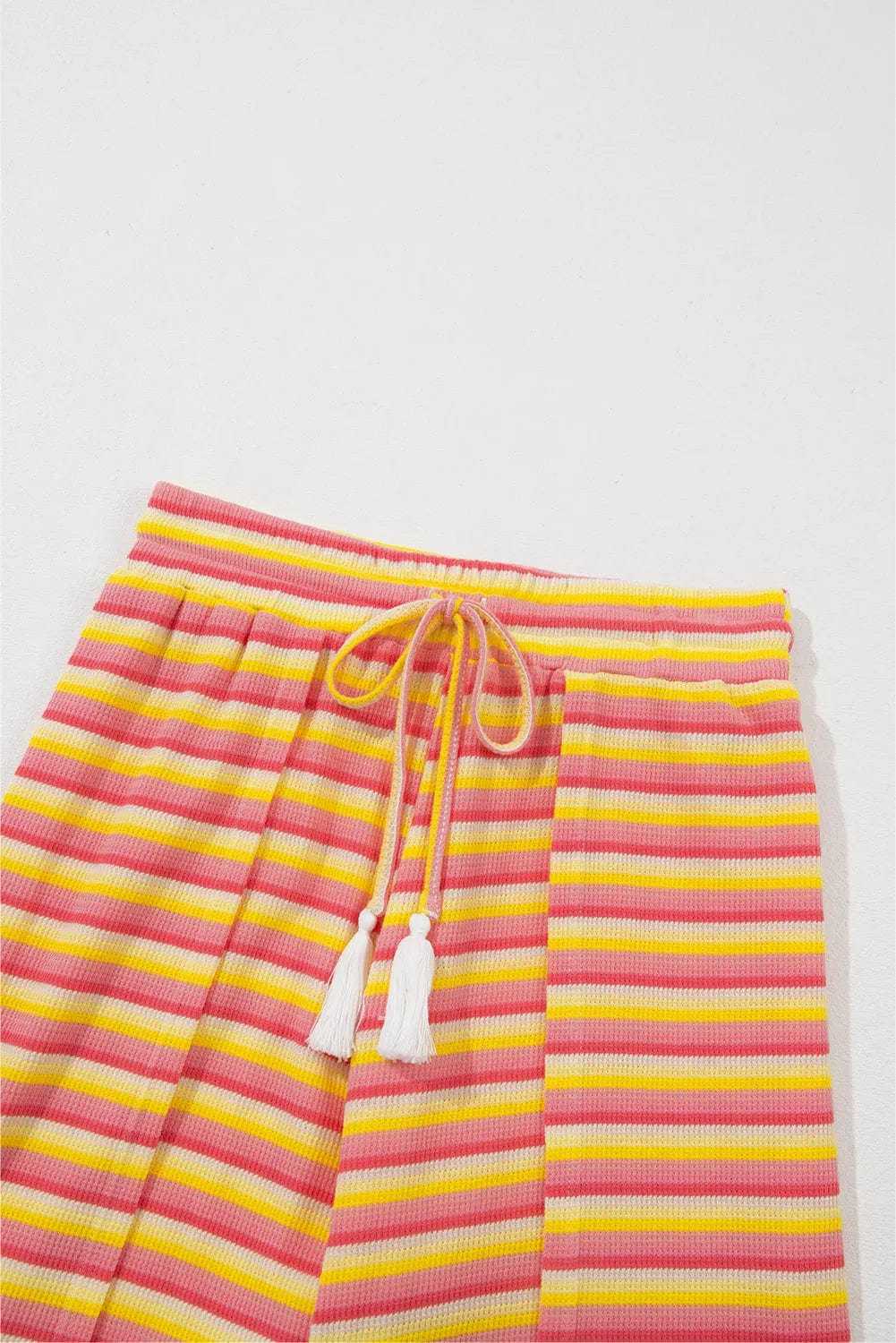 Two Piece Pants Sets Funky Stripes Wide Leg Pants Set