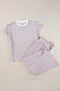 Two Piece Pants Sets Pink Stripe / S / 95%Cotton+5%Elastane Funky Stripes Wide Leg Pants Set