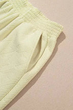 Two Piece Pants Sets Puff-Sleeve Top with Coordinated Pants