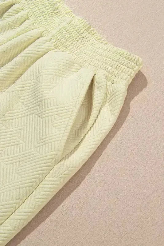 Two Piece Pants Sets Puff-Sleeve Top with Coordinated Pants