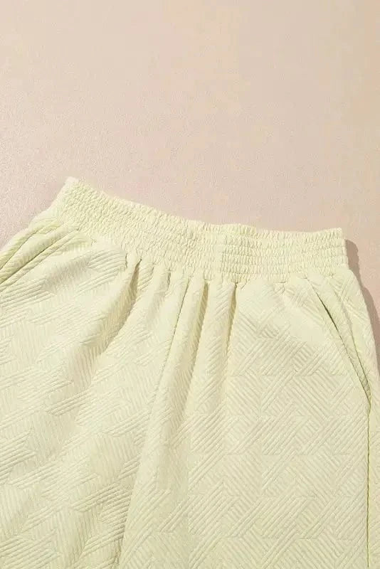 Two Piece Pants Sets Puff-Sleeve Top with Coordinated Pants