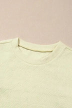 Two Piece Pants Sets Puff-Sleeve Top with Coordinated Pants