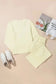 Two Piece Pants Sets Puff-Sleeve Top with Coordinated Pants