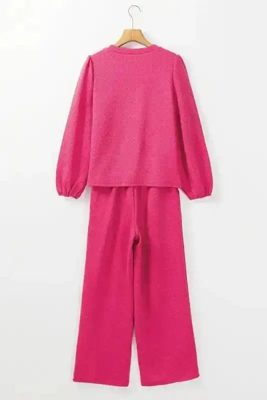 Two Piece Pants Sets Ruby Ruffle Sleeve Co-ord Set