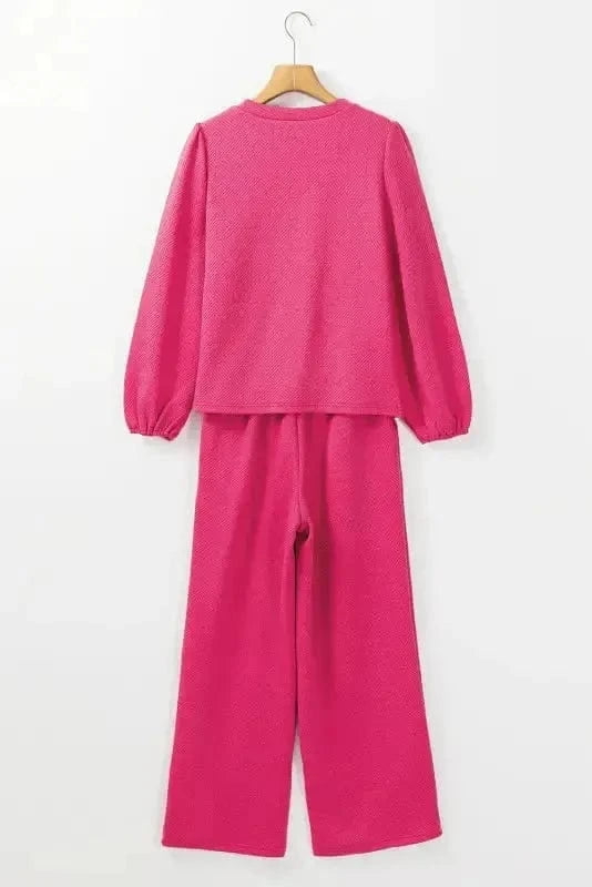 Two Piece Pants Sets Ruby Ruffle Sleeve Co-ord Set