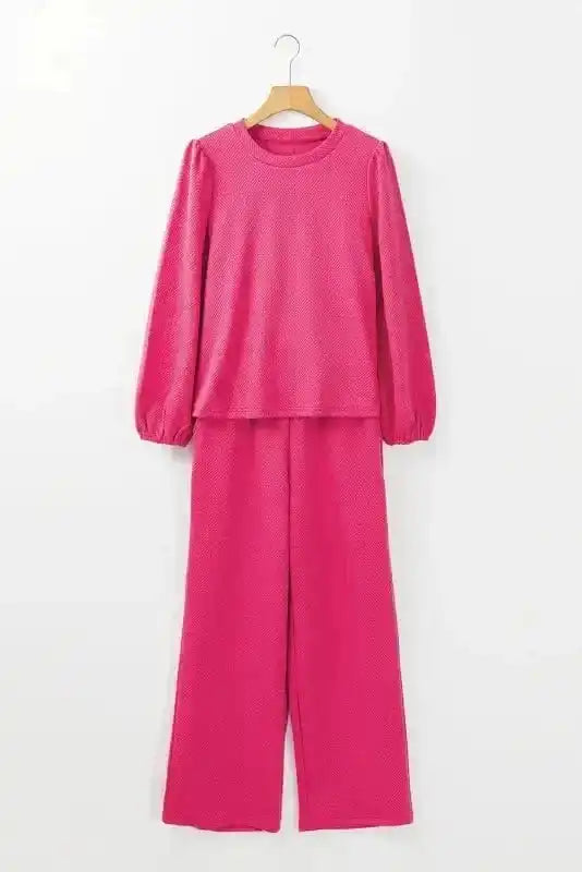 Two Piece Pants Sets Ruby Ruffle Sleeve Co-ord Set