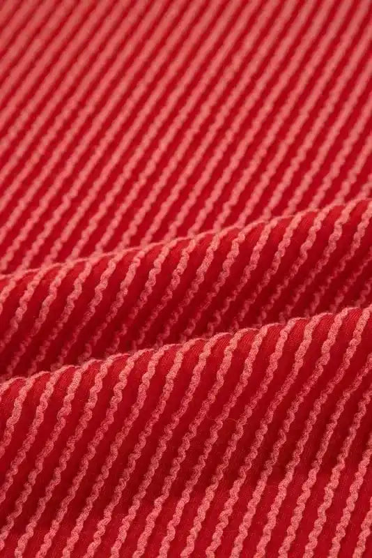 Two Piece Sets/Pant Sets JOLLY Fire-Set: Red Corded Top & Pocketed Pants