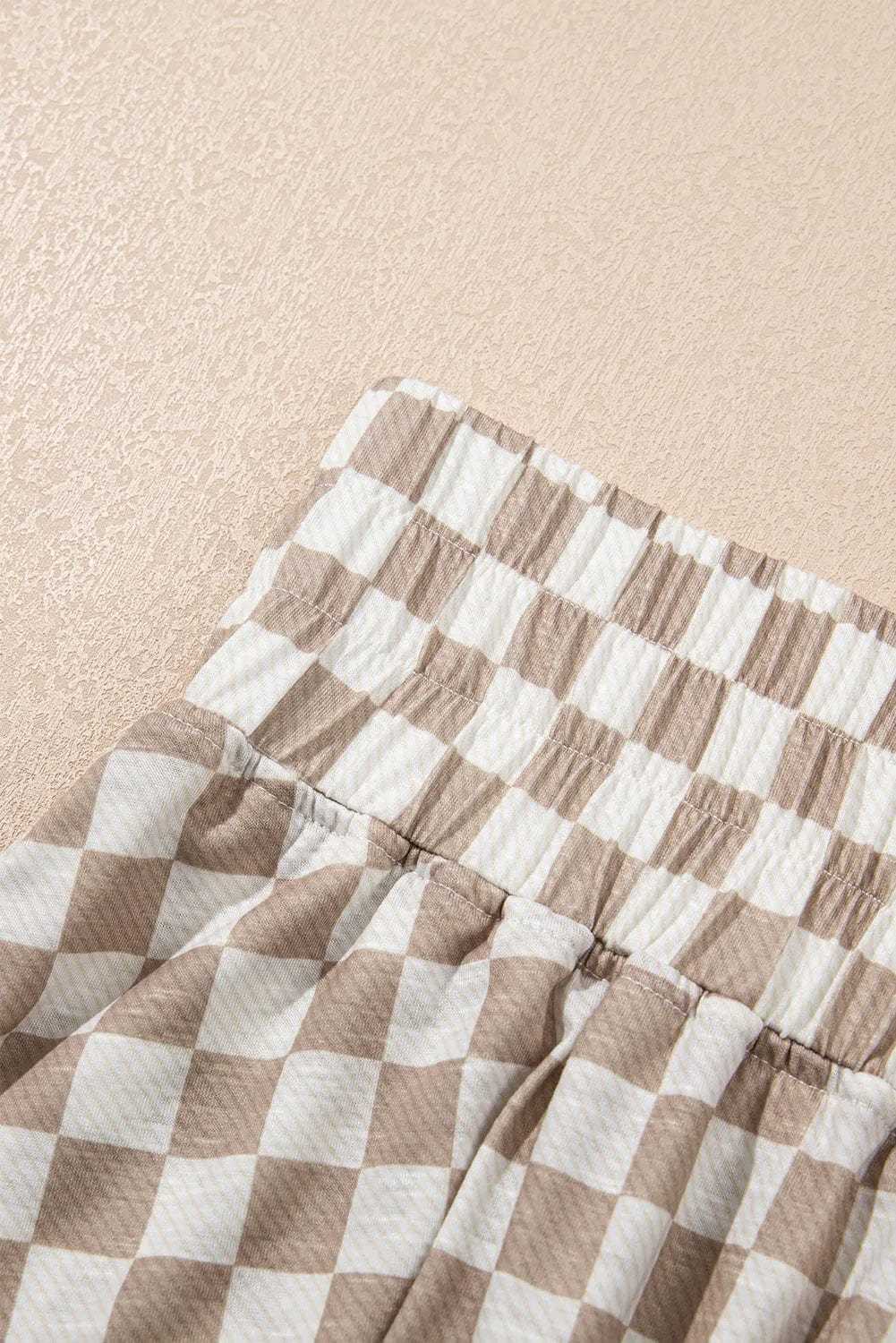 Two Piece Short Sets Checkered Confidence Outfit Set